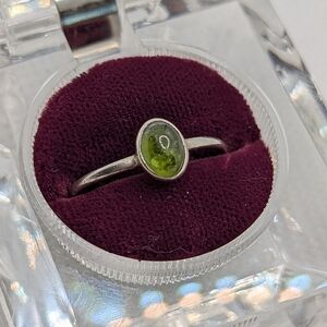 Silver Peridot Ring